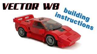 LEGO Vector W8 6 Wide Speed Champions Building Instructions