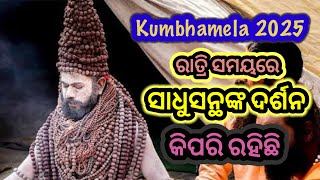 ରାତ୍ରି ସମୟରେ ସାଧୁସନ୍ଥଙ୍କ ଦର୍ଶନ କିପରି ରହିଛି ॥ Kumbhamela Prayagaraj 2025 ॥ Naga Sadhu In Prayagaraj.