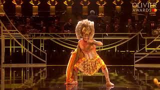 Disney's The Lion King performance at the Olivier Awards 2019 with Mastercard