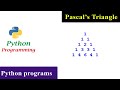 Pascal's Triangle | Python Pattern Programs