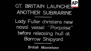 The launch of the HMS PORPOISE & HMS GRAMPUS