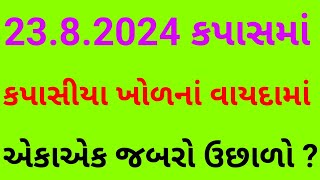 કપાસમાં કપાસિયા ખોળનાં વાયદામાં એકાએક જબરો ઉછાળો ? Kapasna bhav. cotton. કપાસ બજાર.kapas bajar. રૂ