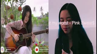 (Pink Sweat$) At My Worst Mix Collabs Cover | Josephine Alexandra and Claudia Emmanuela