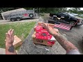 unboxing a pallet of milwaukee tools for hardscaping