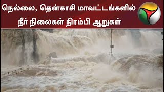 நெல்லை, தென்காசி மாவட்டங்களில் நீர் நிலைகள் நிரம்பி ஆறுகள்