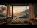Relax Jazz Piano Music with SeaSide Sound  Cozy Living Room Ambience for Work, Study