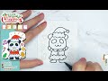 如何畫聖誕熊貓 how to draw christmas cute panda｜畫畫教學 卡通 漫畫 簡筆畫 簡易 木顏色 油粉彩 輕鬆學畫畫 繪畫 drawing 手帳