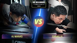 AJ MANAS VS  CHANG YI | SEMI-FINALS | 99 BILLIARDS TOURNAMENT 2024 #billiards #highlights #9ballpool