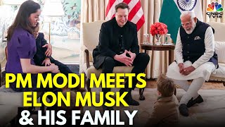 Modi: It Was A Delight To Meet Musk \u0026 His Family, Talked About India’s Efforts Towards Reform | N18G