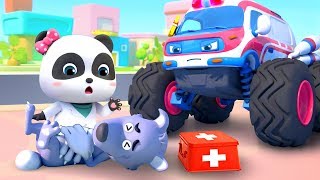 Going to the Doctor | Monster Ambulance | Nursery Rhymes | Kids Songs | Baby Cartoon | BabyBus