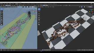 making a collapsing floor in blender using python scripting and drivers