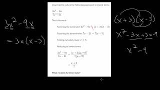Reduce Rational Expressions to Lowest Terms: Error Analysis