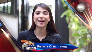 Ramsha khan | Special Message | HBL PSL V | Karachi Kings 🦁