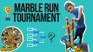 Marble Genius Marble Run Elimination Tournament. Marbles Racing to Win the Trophy