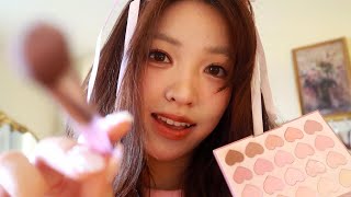 ASMR | A Girly Girl Does Your Makeup on a Quiet Morning 💖 (layered sounds + no talking)