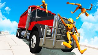 We Became Crash Test Dummies and Got Destroyed by Rocket Powered Trucks in BeamNG Multiplayer!