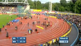 Mens 400m Hurdles - Javier Culson EQUALS world lead in London - 47.78