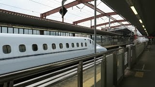 JR九州 出水駅 九州新幹線 N700系 さくら すれ違い 入線・発車 2015.11