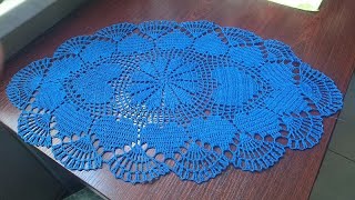 Owalna serwetka z serduszkami cz1 -crochet doily with hearts part 1