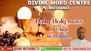 Rev. Fr. Thanishwar SVD | 16-01-2025 | Holy Mass in Telugu | దివ్యవాక్కు కేంద్రం, ముత్తంగి |.mov