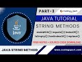 String Methods in Java | endsWith()  equals()  indexOf() isEmpty() | Java tutorial for beginners