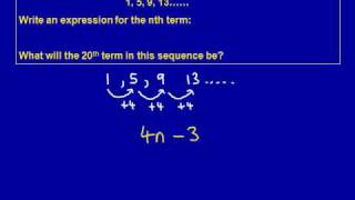 nth term sequences mathscasts