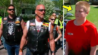 Angry Bikers Storm Town Looking For Bullied Teen. He Steps Out To Face Them & THIS Happens!