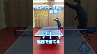 【卓球 順横下2】サーブ練習はこの練習をしましょう！ #tabletennis  #shorts