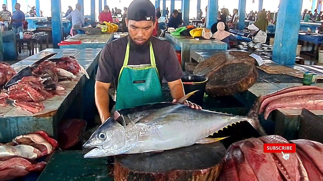 Amazing Skills Tuna Cutting Fresh Youtube