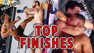 Top MMA Finishes 2024: Knockouts \u0026 Submissions - 2