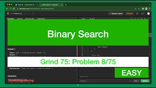 #8 Binary Search Problem | Leetcode - Java | Grind 75: Coding Series
