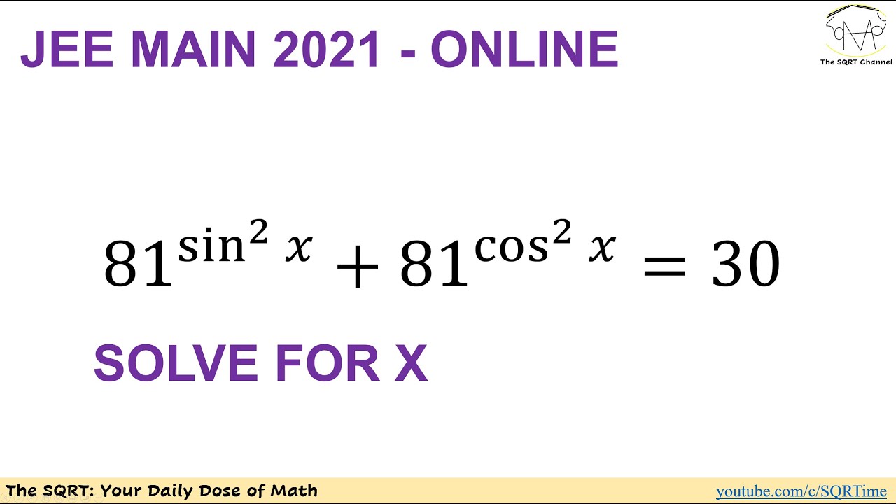 Solving A Nice Trigonometry Problem - YouTube