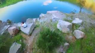 DJI Phantom flight over mine lake, Erdősmecske, Hungary