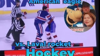 Watching Wrestling esti Hockey  American Eagle vs laval Rocket