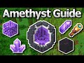 The Ultimate Minecraft 1.20 Guide To Amethyst | Geodes, Tinted Glass, Shards, Spyglass & Crystals