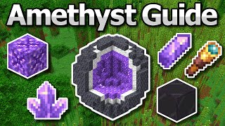 The Ultimate Minecraft 1.20 Guide To Amethyst | Geodes, Tinted Glass, Shards, Spyglass & Crystals