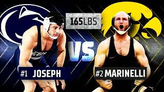165 LBS: #2 Alex Marinelli (Iowa) vs. #1 Vincenzo Joseph (Penn State) | 2020 B1G Wrestling