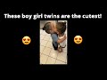 two boy girl twins shows lots of love and lots of kisses