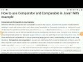 #javaComparator #java How to use Comparable and Comparator in java