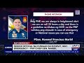 senior official na dumaan sa busway may emergency ayon kay pnp chief gen. marbil