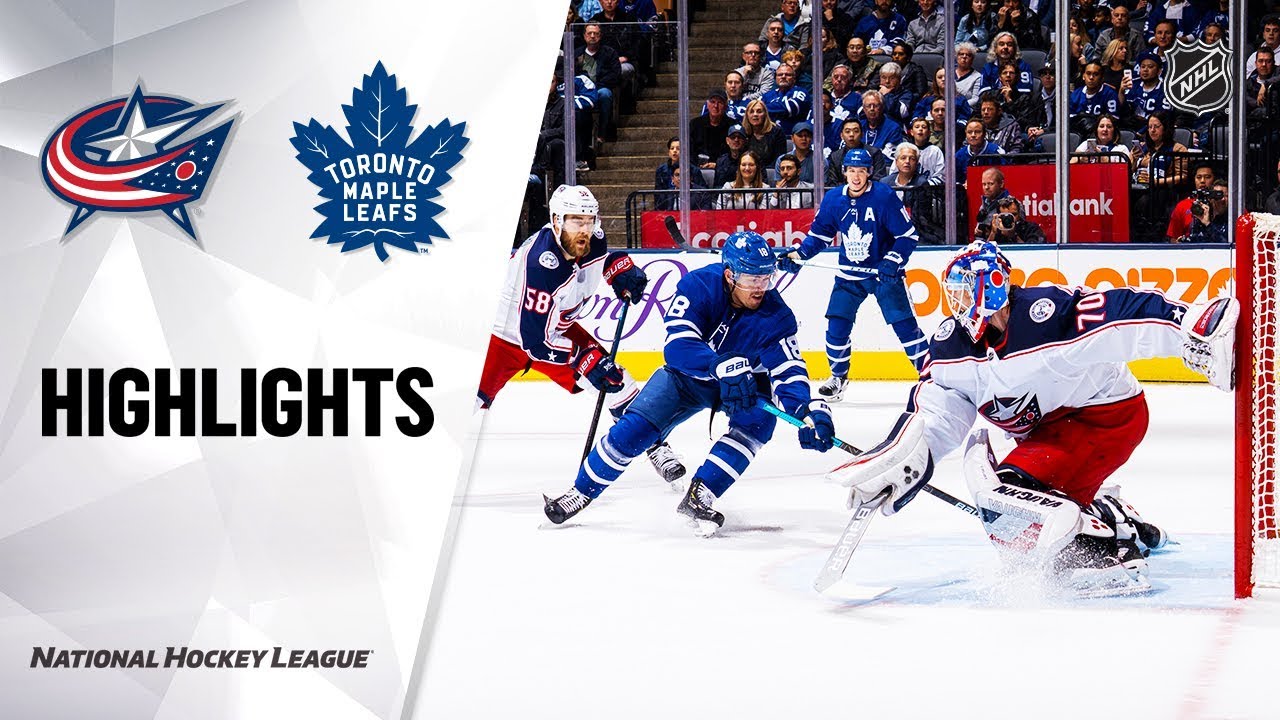 NHL Highlights | Blue Jackets @ Maple Leafs 10/21/19 - YouTube