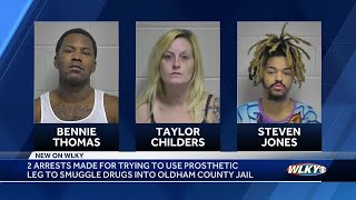 2 accused of using prosthetic leg to smuggle drugs to Oldham County Jail inmate