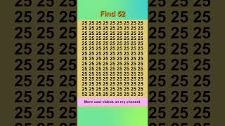 Digital puzzle. Find number 52