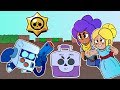 BRAWL STARS ANIMATION: 8-BIT VS SHELLY AND PIPER (Parody)