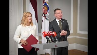 24.08.2023. Preses konference pēc Valsts prezidenta E. Rinkēviča tikšanās ar E. Siliņu