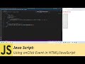 JavaScript: How to use onClick event trigger in HTML and JavaScript (Tutorial)