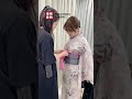 着物コーディネート·レディース 紫グレー地桜和室小紋 洛楽着物rakurakukimono 京都着物レンタル 京都和服體驗 京都和服体验 着物着付け体験 kyotokimonorental