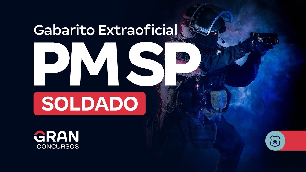 Concurso PM SP Soldado - Gabarito Extraoficial - YouTube