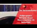 Prüfprogramm Siemens/ Bosch Waschmaschine mit Sensorfeld