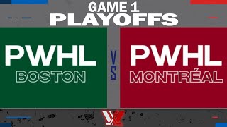 PWHL Playoffs - Semi-Finals: Boston vs. Montreal - Game 1 Highlights